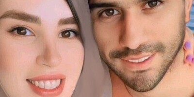 سلفی صمیمانه دانیال اسماعیلی فر با همسرش ندا/ ست روسری و کمربند همسرش به رنگ سبز خیلی باکلاسه! +عکس